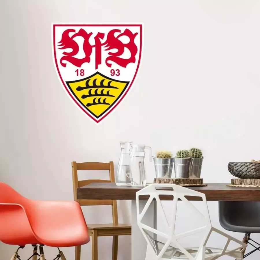 Wall-Art Wandfolie Voetbal VfB Stuttgart logo - Foto 1
