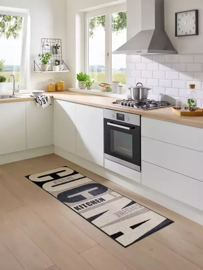 Wash+dry by Kleen-Tex Keukenloper Cucina pura met quote geschikt voor binnen en buiten wasbaar keuken