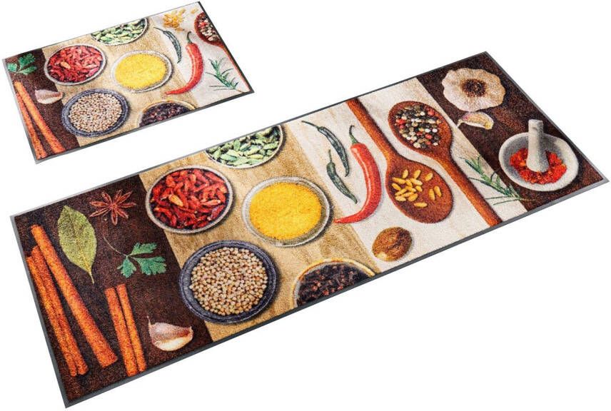 Wash+dry by Kleen-Tex Keukenloper Hot Spices Tapijt kruidenmotief antislip wasbaar keuken - Foto 5