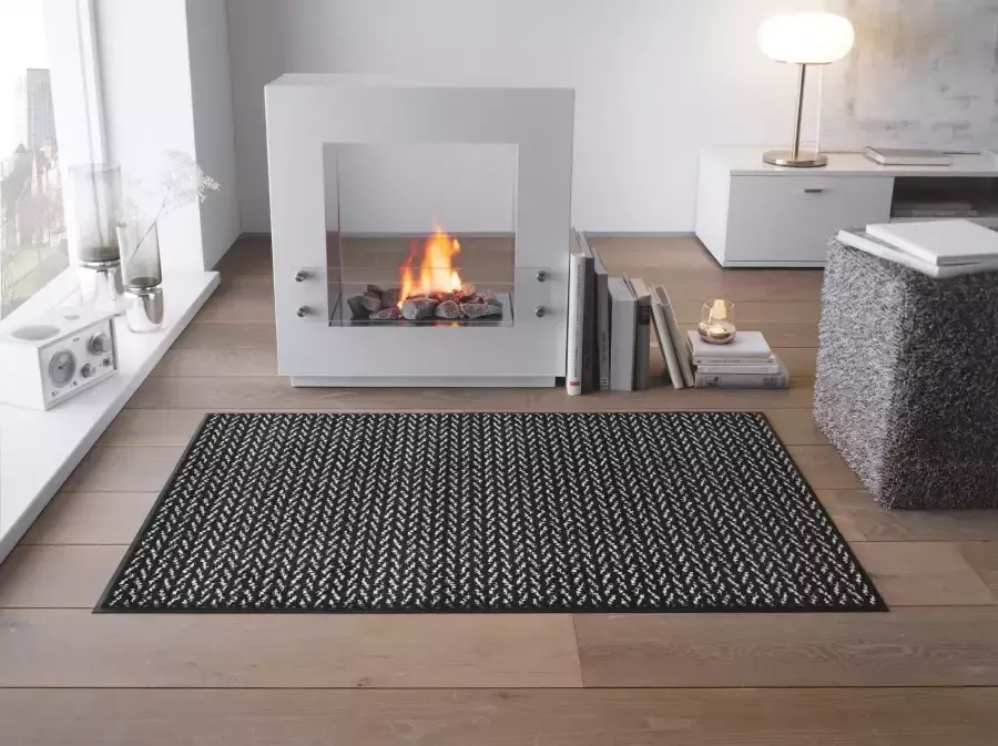 Wash+dry by Kleen-Tex Vloerkleed Duo Pepper antislip geschikt voor binnen en buiten wasbaar