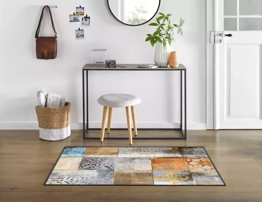 Wash+dry by Kleen-Tex Vloerkleed Tilea antislip geschikt voor binnen en buiten wasbaar