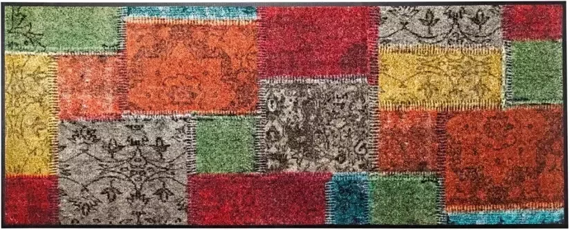 Wash+dry by Kleen-Tex Loper Vintage Patches Inloopmatten modern patchworkdesign antislip wasbaar - Foto 8