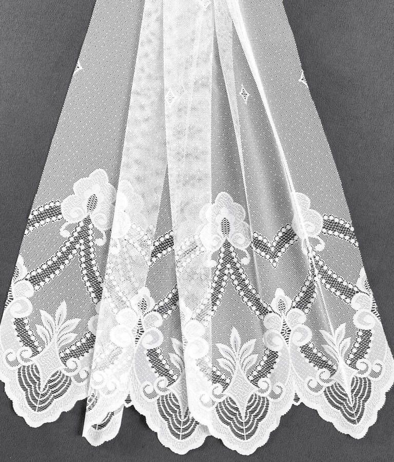 Weckbrodt Gordijn Weimar Jacquard boogstore bloemig halfdoorzichtig basis bies store (1 stuk) - Foto 2