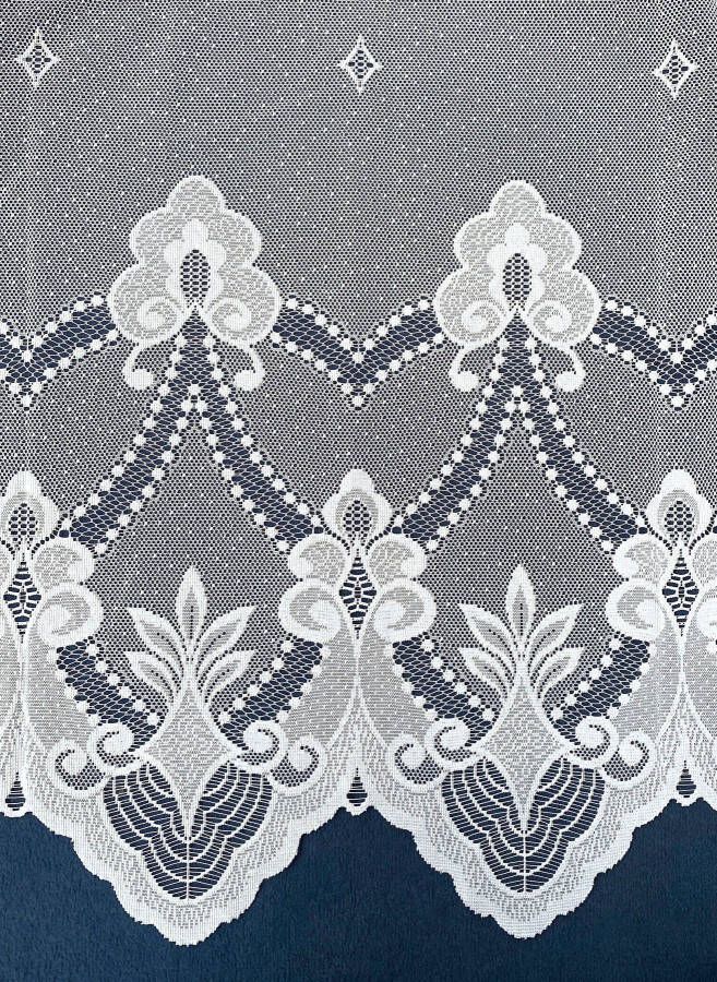 Weckbrodt Gordijn Weimar Jacquard boogstore bloemig halfdoorzichtig basis bies store (1 stuk) - Foto 3