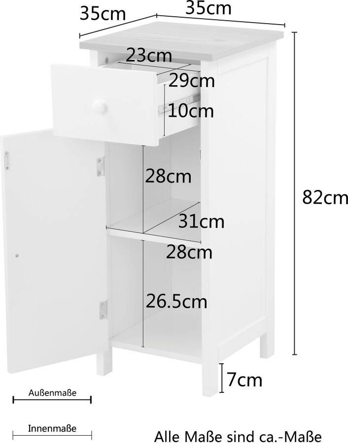 Welltime Badkamerserie Amrum Badschrank Hochschrank Komplettset (complete set 4-delig) - Foto 10