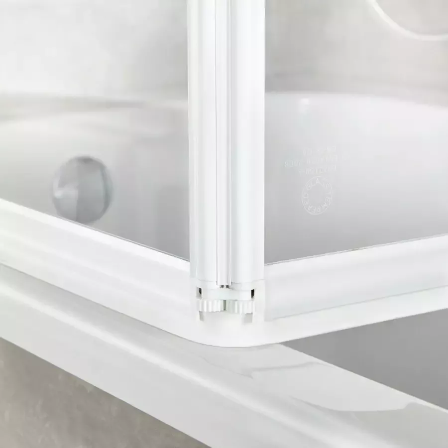 Welltime Badwand Nassau Badscherm spatscherm voor badkuip glaswand 120 cm (3-delig)
