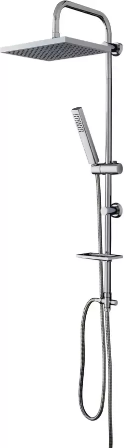 Welltime Douchestang-set Lina Regendouche met zeepplank regendouche met 20 cm kantlengte - Foto 8