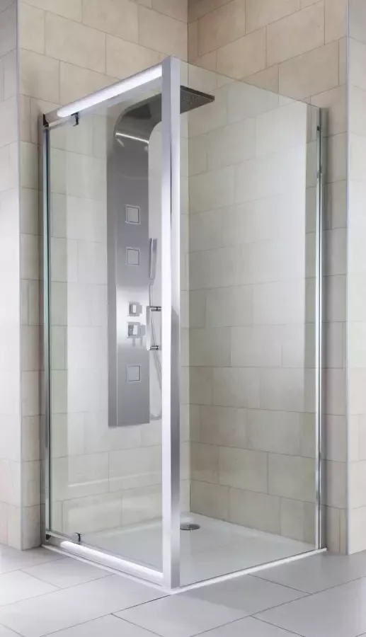 Welltime Hoekdouchecabine Texas Douche inclusief metalen grepen douchecabine doucheafscheiding met draaideur 90 cm x 90 cm - Foto 4