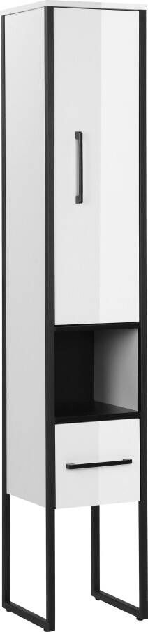 Welltime Smalle kast Paris premium badkamermeubel breedte 31 5 cm hoge kast loft design - Foto 5