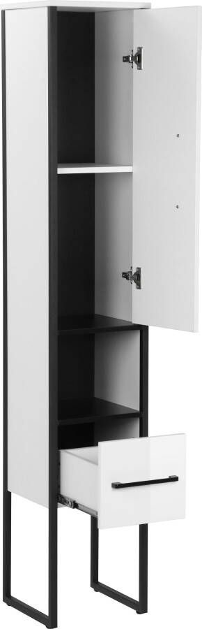 Welltime Smalle kast Paris premium badkamermeubel breedte 31 5 cm hoge kast loft design - Foto 4