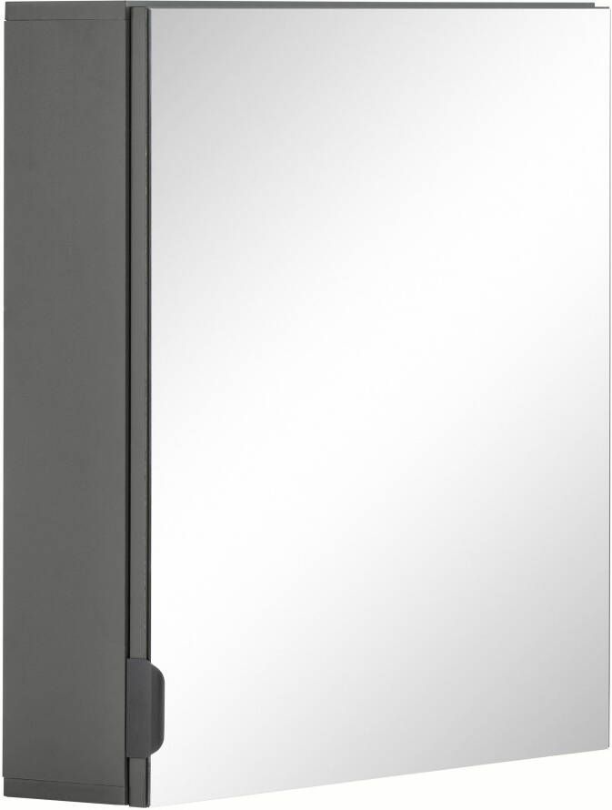 Welltime Spiegelkast Lage Badschrank Badezimmerschrank 60 cm breit Gemakkelijk te onderhouden oppervlak FSC -gecertificeerd - Foto 5