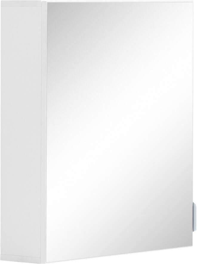 Welltime Spiegelkast Lage Badschrank Badezimmerschrank 60 cm breit Gemakkelijk te onderhouden oppervlak FSC -gecertificeerd - Foto 4