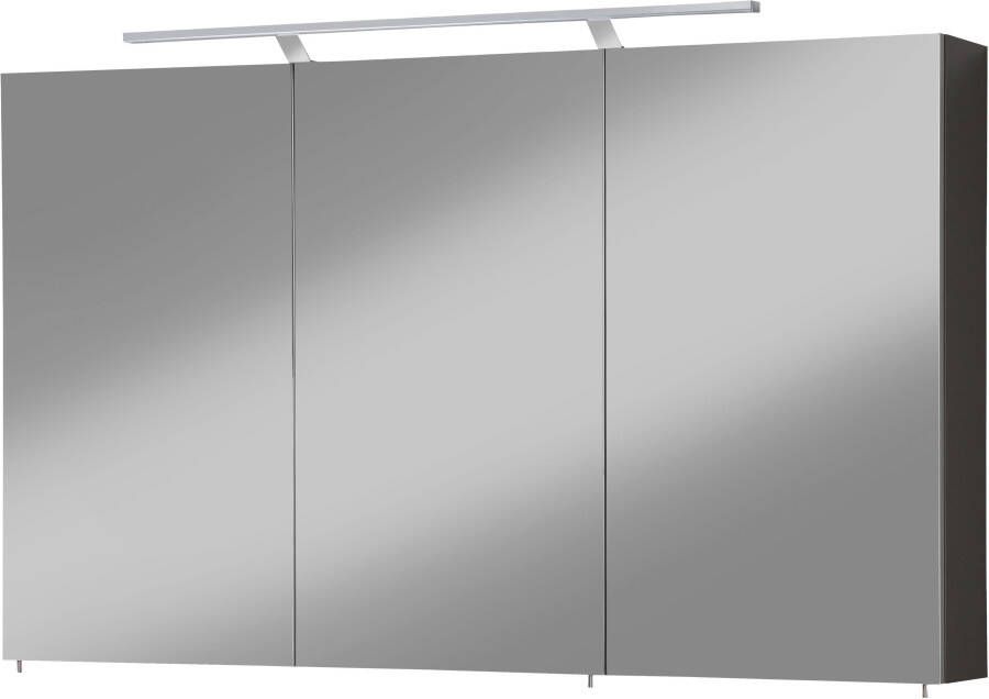 Welltime Spiegelkast Torino Breedte 120 cm 3-deurs ledverlichting schakelaar- stekkerdoos - Foto 3