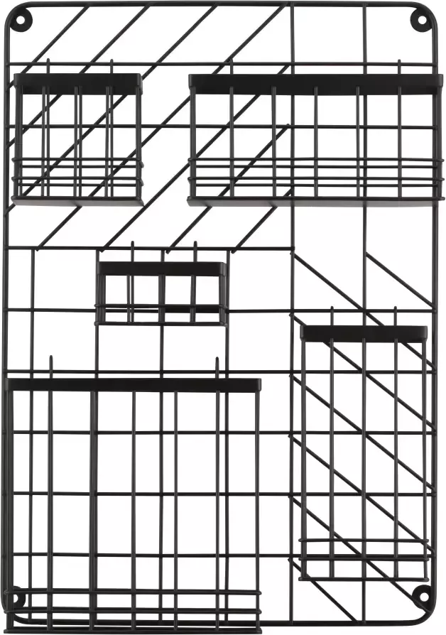 Welltime Wandplank Loft Hangrekje van metaal bxh: 35x50cm metalen stelling in industriële stijl - Foto 3