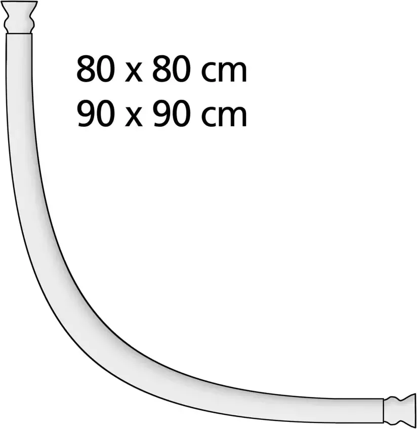 Wenko Boogstang Ronde douchestang chroom - Foto 4