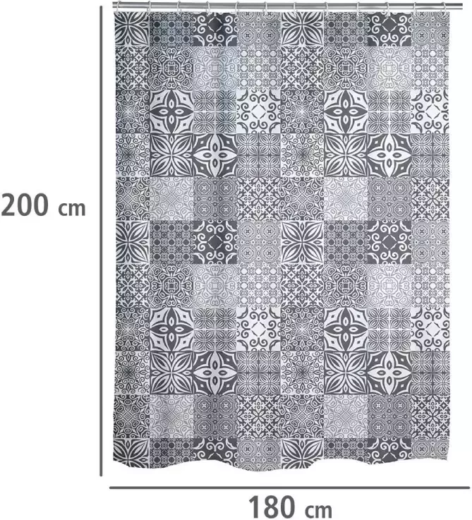 Wenko Douchegordijn Portugal Hoogte 200 cm textiel (polyester) - Foto 1