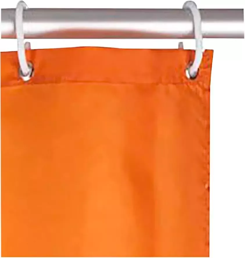 Wenko Douchegordijn Uni-oranje Hoogte 200 cm wasbaar - Foto 1