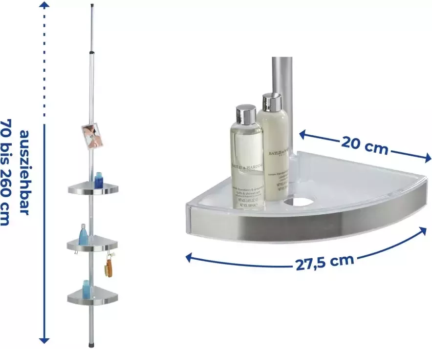 Wenko Doucherekje Premium 3 plateaus 1 spiegel - Foto 5