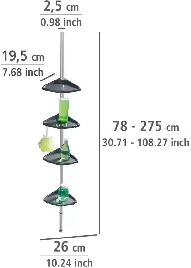 Wenko Doucherekje Telescopische douchehoek Compact - Foto 5