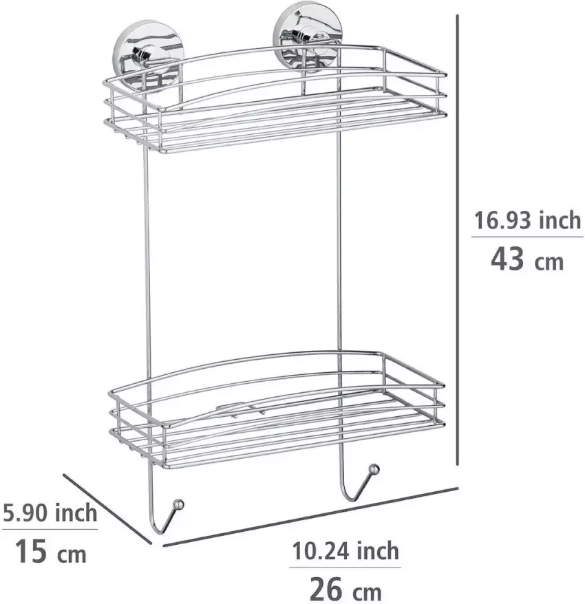 Wenko Doucherekje Wandplank 2 verdiepingen - Foto 3