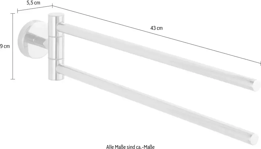 Wenko Handdoekhouder Bosio met 2 handdoekstangen - Foto 5