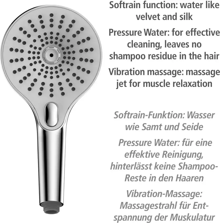 Wenko Handsproeier Ultimate Shower Chroom Wit Ø 13 cm (1-delig) - Foto 2