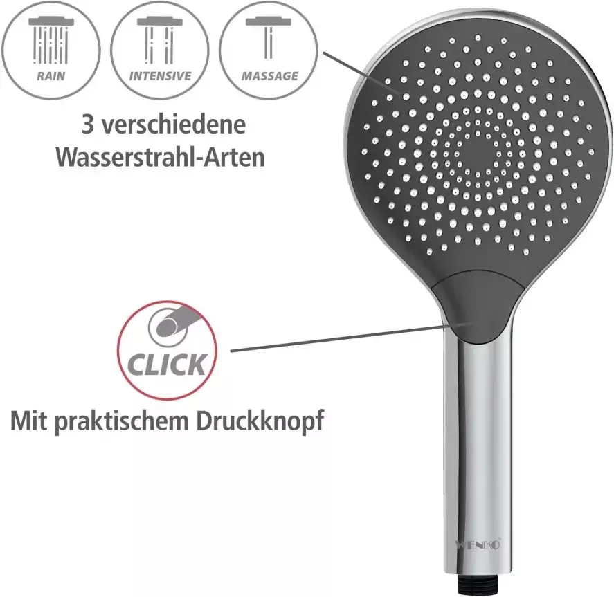 Wenko Handsproeier Watersaving Chroom Ø 12 cm (1-delig) - Foto 4