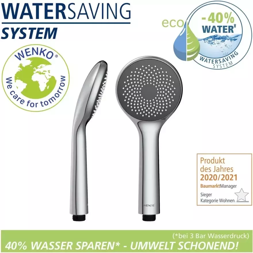 Wenko Handsproeier Watersaving systeem Douchekop Watersaving diameter 9 6 cm - Foto 2