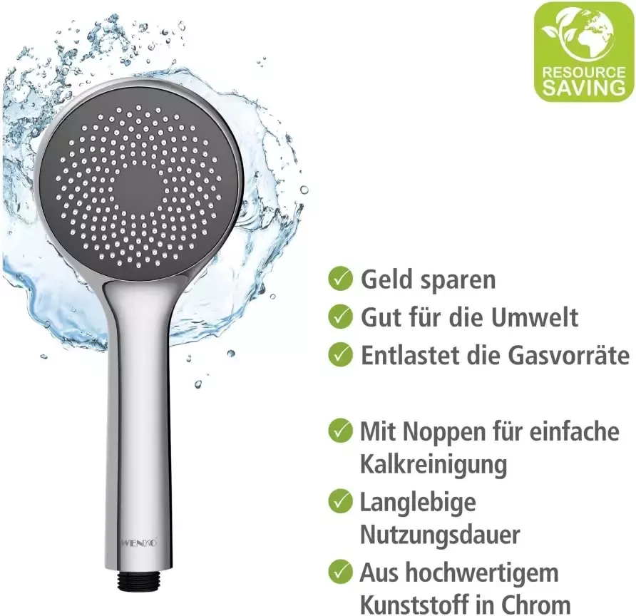 Wenko Handsproeier Watersaving systeem Douchekop Watersaving diameter 9 6 cm - Foto 3