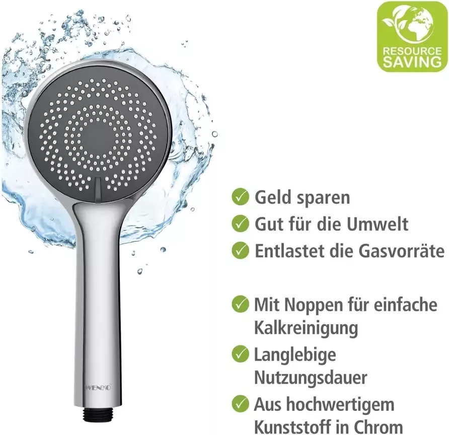 Wenko Handsproeier Watersaving systeem Douchekop Watersaving diameter 9 6 cm - Foto 4