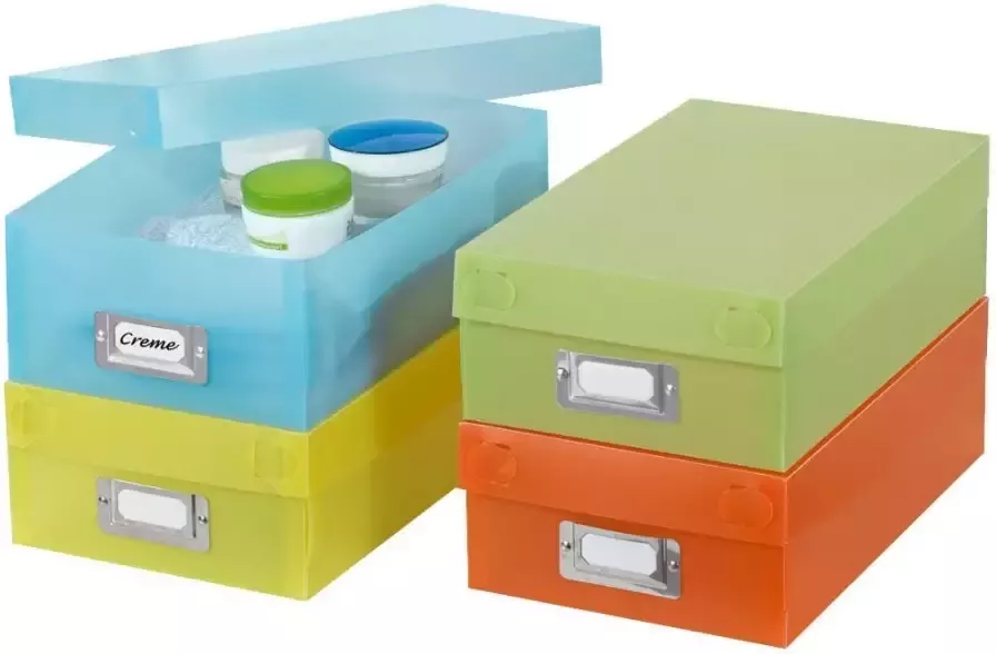 Wenko Schoenenbox Multi-Boxen met beschrijfbaar veld en deksel (10 stuks) - Foto 3