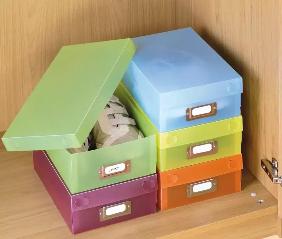 Wenko Schoenenbox Multi-Boxen met beschrijfbaar veld en deksel (10 stuks) - Foto 2