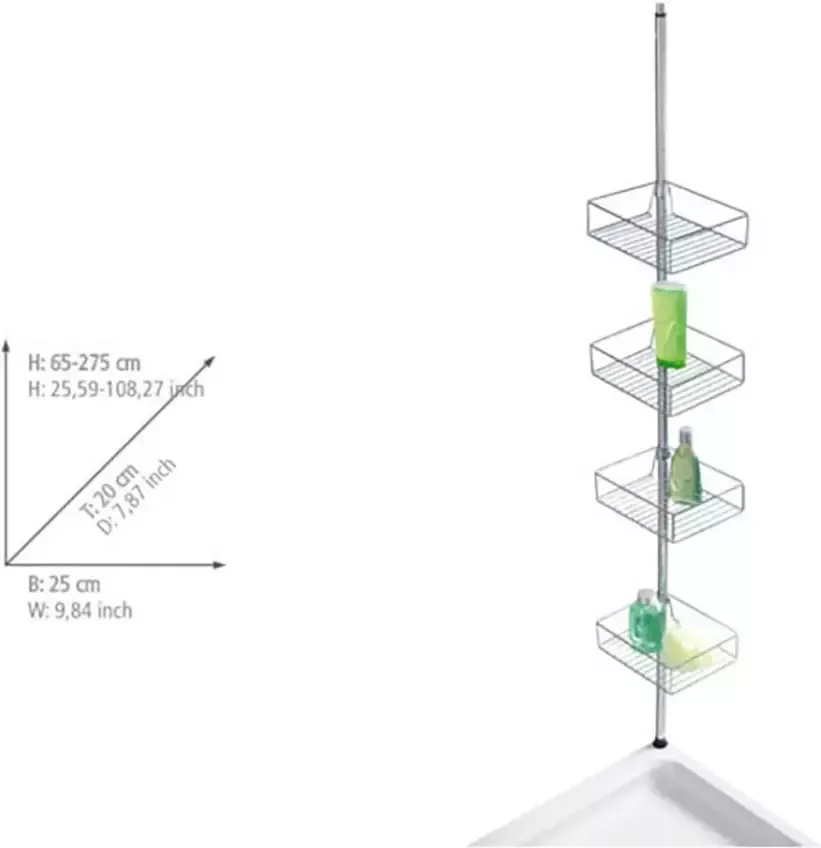 Wenko Telescooprek Domaso 4 planken