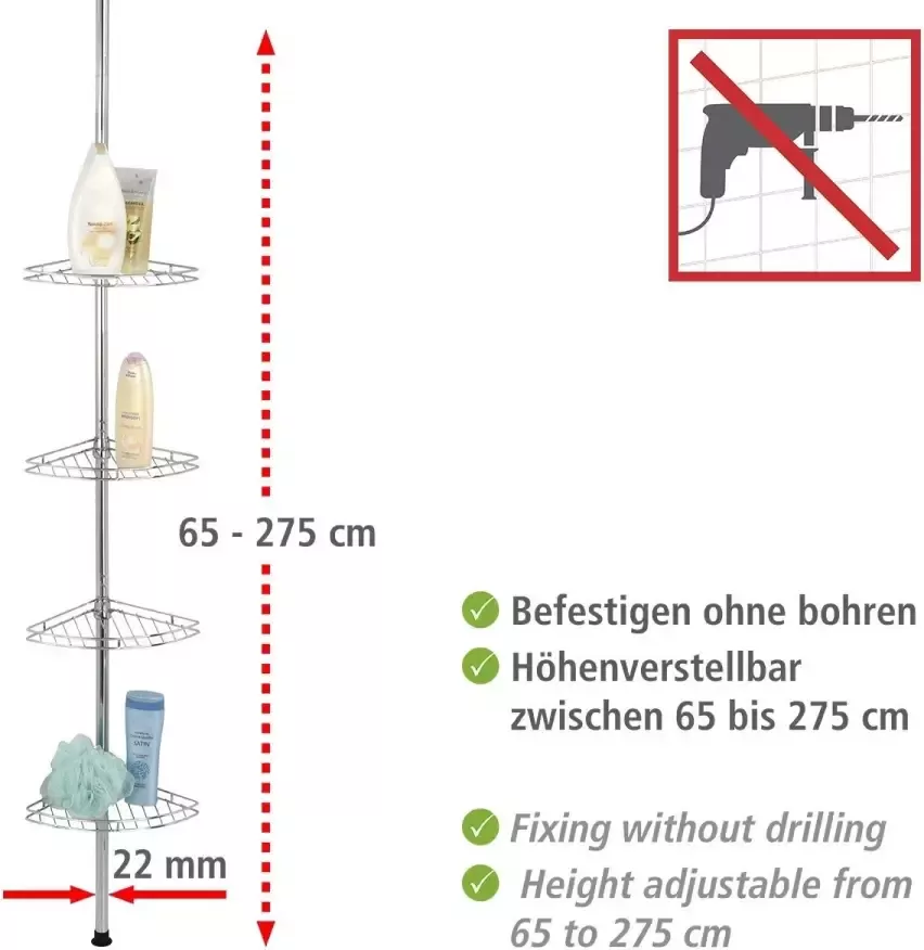 Wenko Telescooprek Prea 4 planken - Foto 1