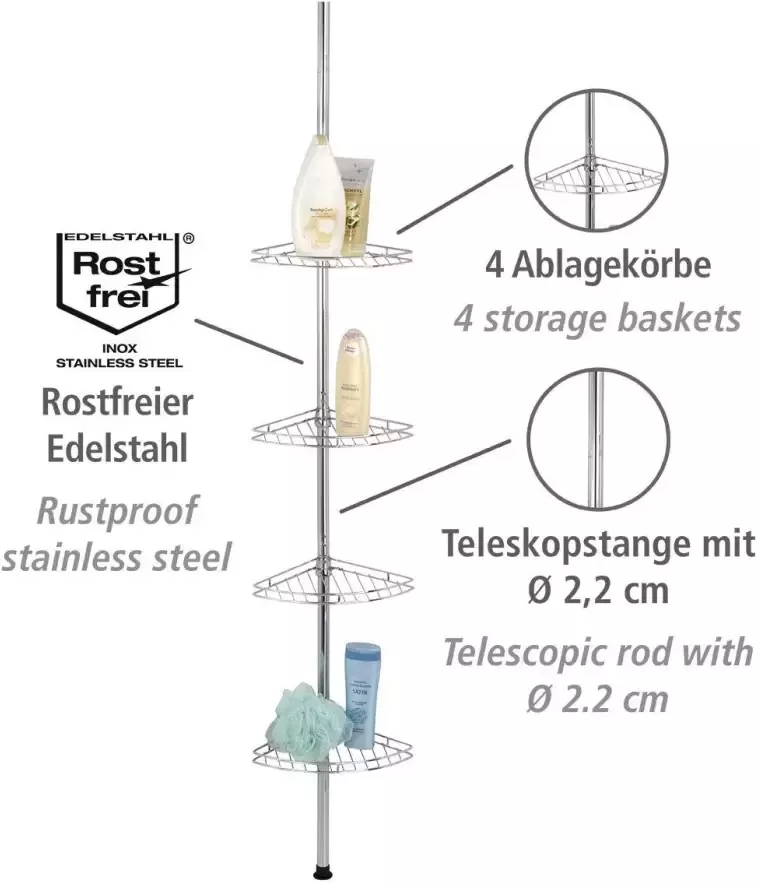 Wenko Telescooprek Prea 4 planken - Foto 3