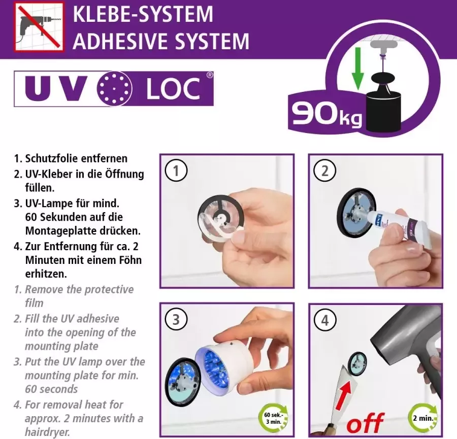 Wenko Toiletrolhouder UV-Loc Isera Bevestigen zonder boren