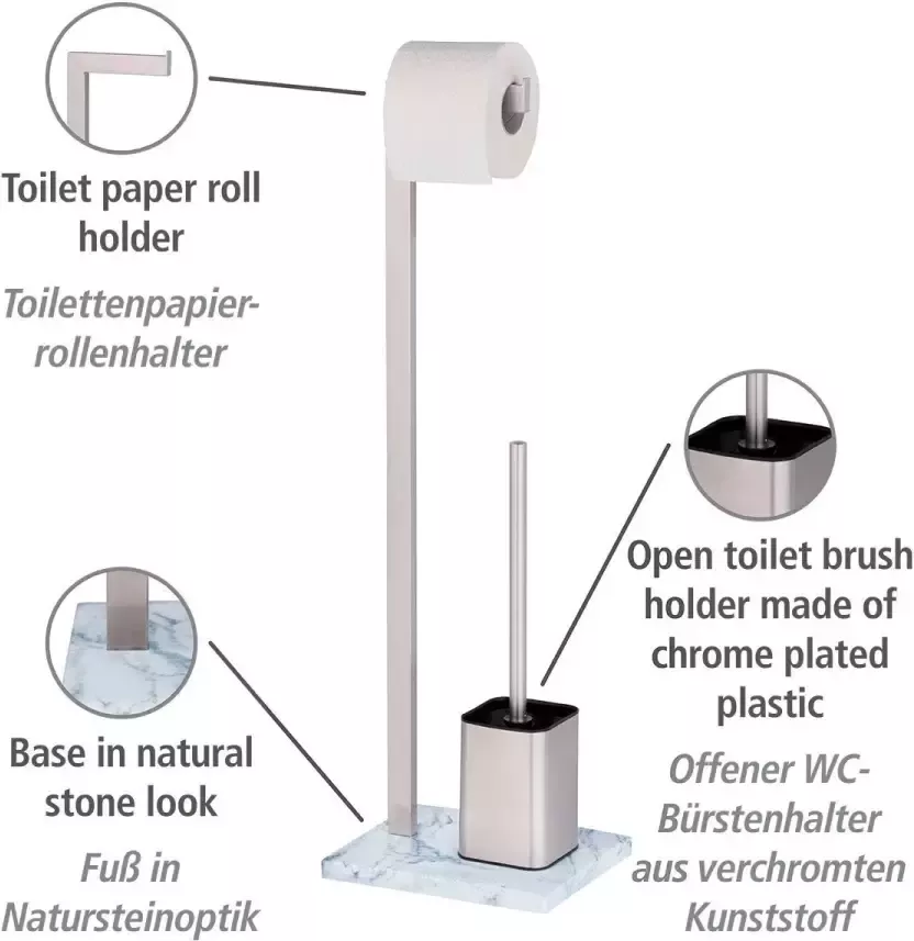 Wenko Toiletset Aprilia inclusief rollenhouder en toiletborstel - Foto 1