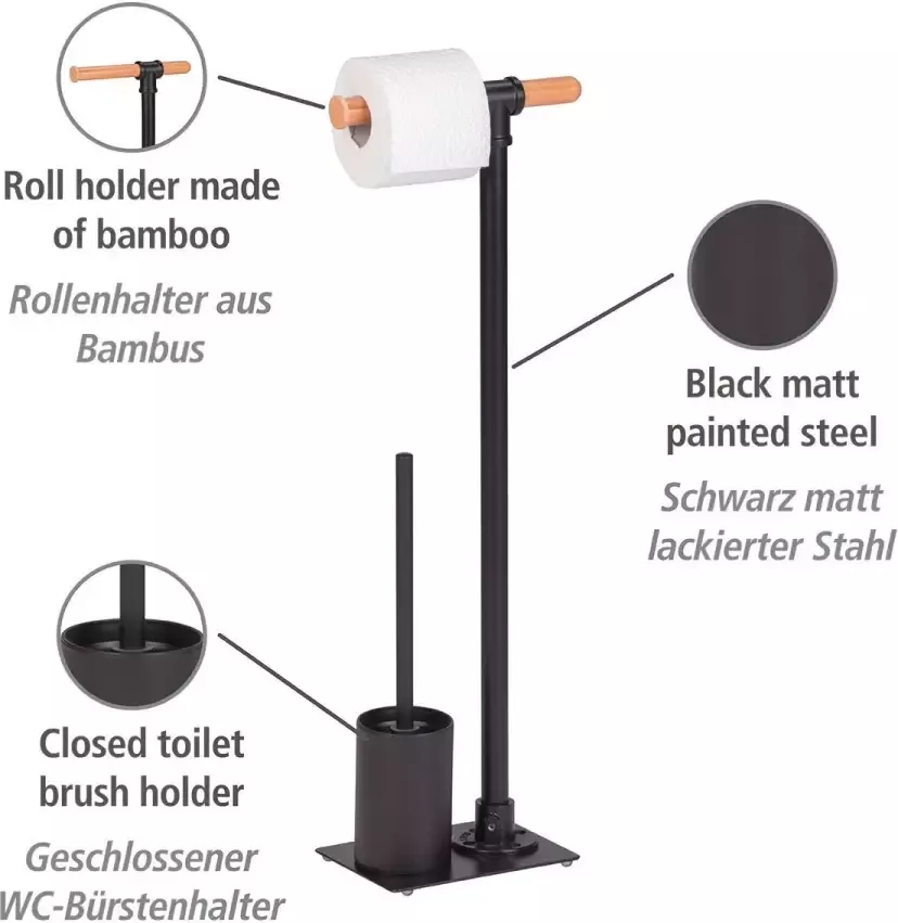 Wenko Toiletset Forli inclusief rollenhouder en toiletborstel - Foto 1