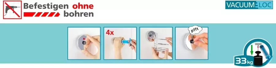 Wenko Toiletset Milazzo Vacuum-Loc bevestigen zonder boren - Foto 5