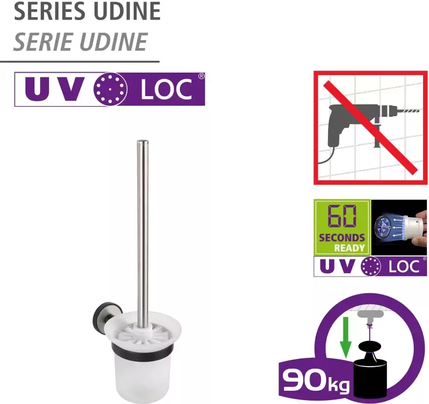 Wenko Toiletset UV-Loc Udine bevestigen zonder boren - Foto 4