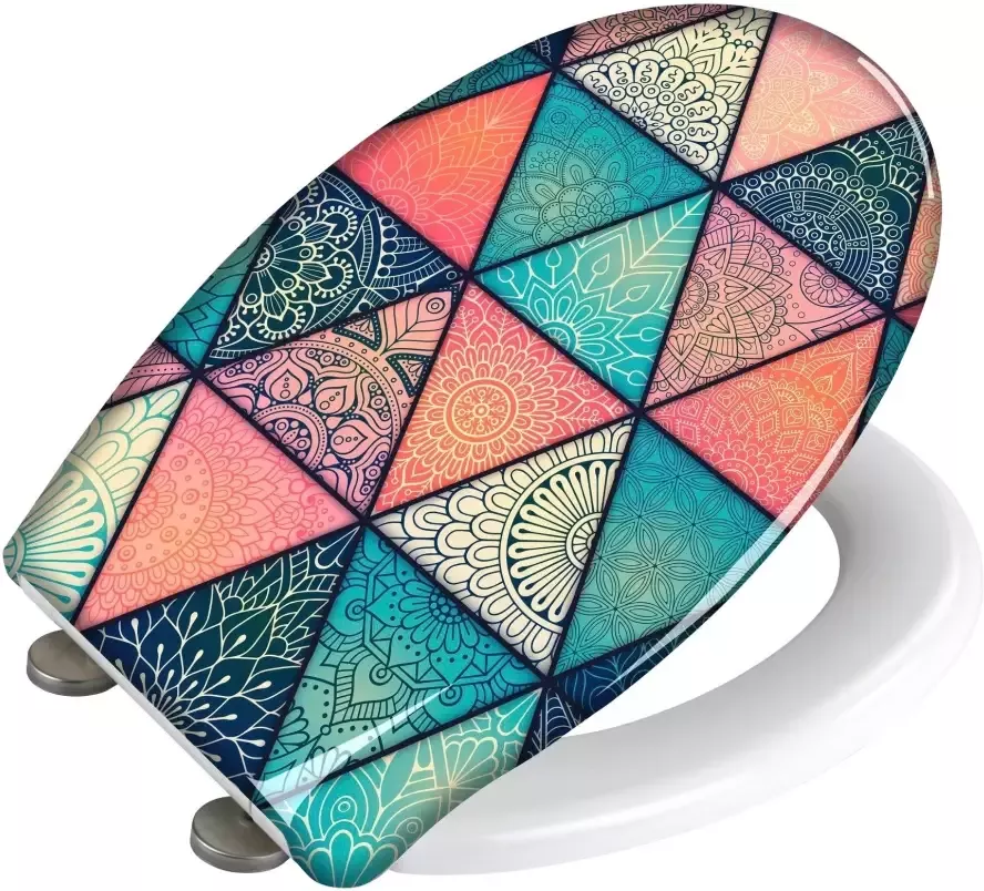 Wenko Toiletzitting Geometry Duroplast met soft-closemechanisme (1 stuk)