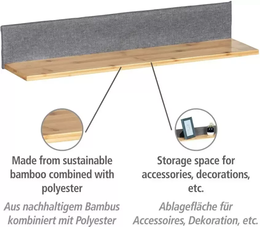 Wenko Wandplank Bahari Badkamerrekje van bamboe - Foto 3