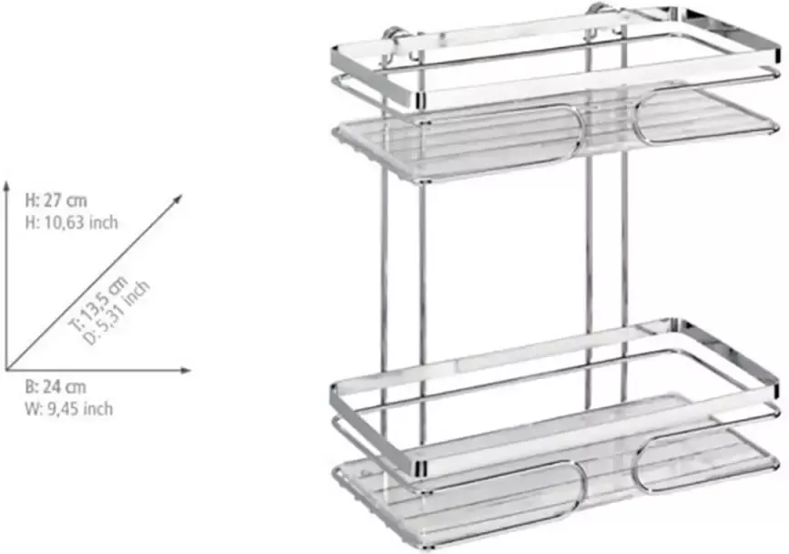 Wenko Wandplank Premium 2 verdiepingen - Foto 5