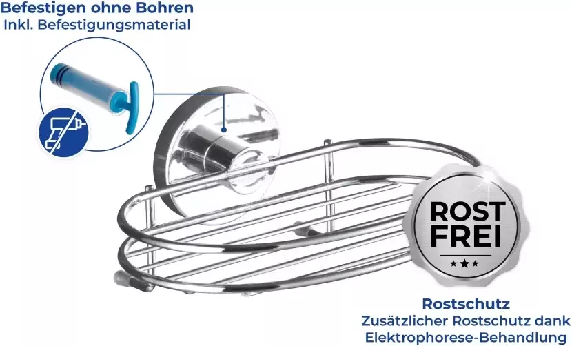 Wenko Zeepbakje Vacuüm-Loc Milazzo Bevestigen zonder boren (1 stuk) - Foto 5