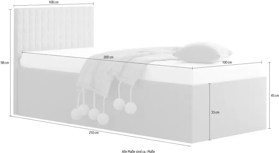 Westfalia Polsterbetten Gestoffeerd bed met bedkist bij uitvoering met matras - Foto 2