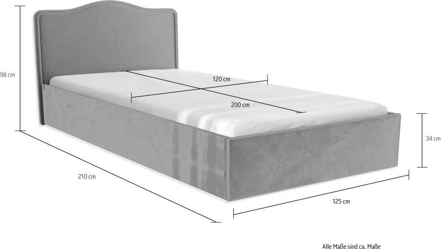 Westfalia Polsterbetten Gestoffeerd bed Graz optioneel met opbergruimte verschillende matrastypes verkrijgbaar - Foto 4