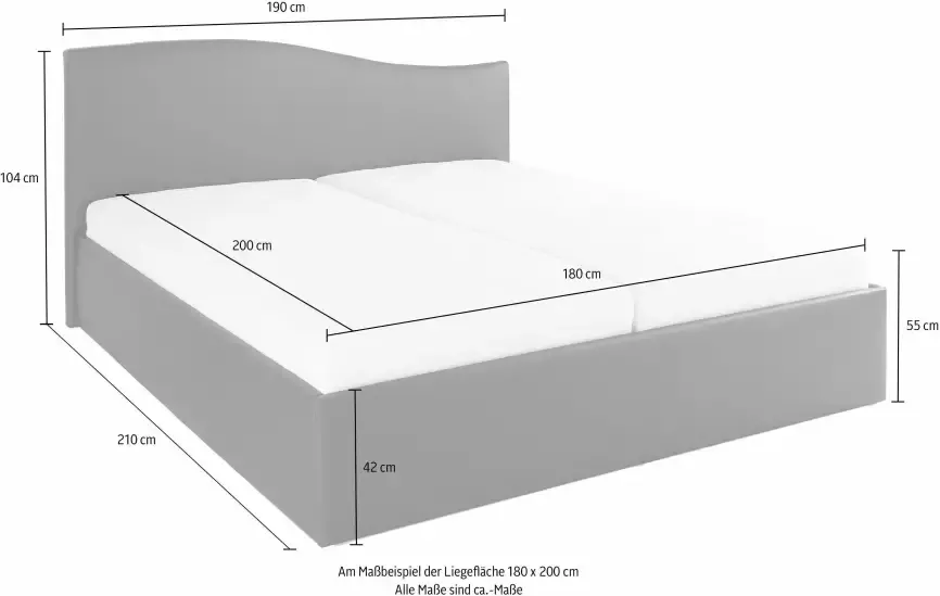 Westfalia Polsterbetten Gestoffeerd bed met bedkist bij uitvoering met matras - Foto 3