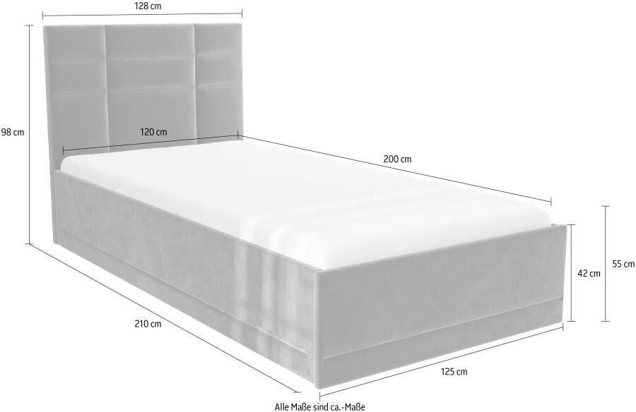 Westfalia Polsterbetten Gestoffeerd bed Praag keuze uit 3 matrastypes met of zonder bedlade - Foto 5