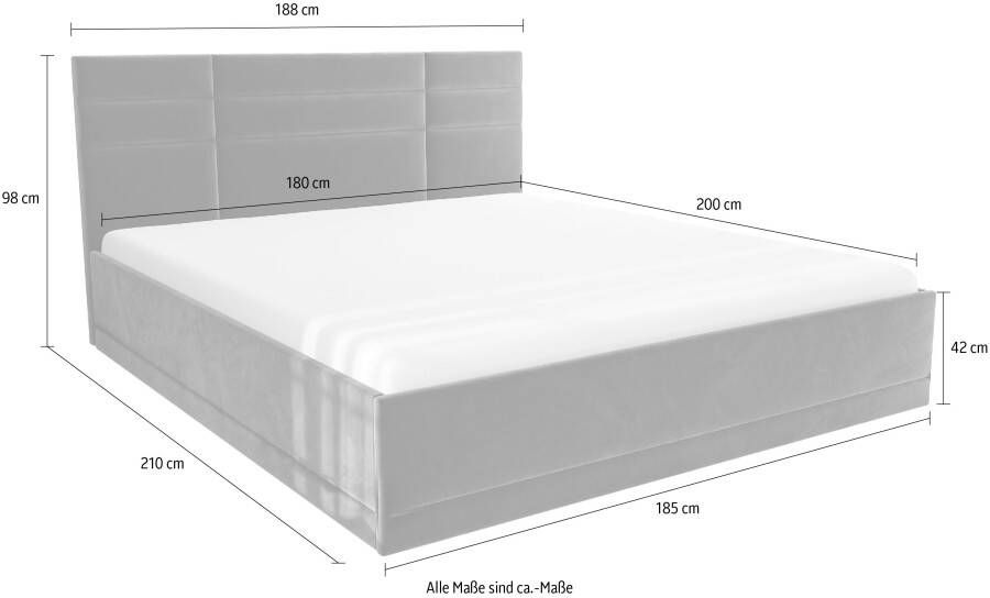 Westfalia Polsterbetten Gestoffeerd bed Praag keuze uit 3 matrastypes met of zonder bedlade - Foto 4