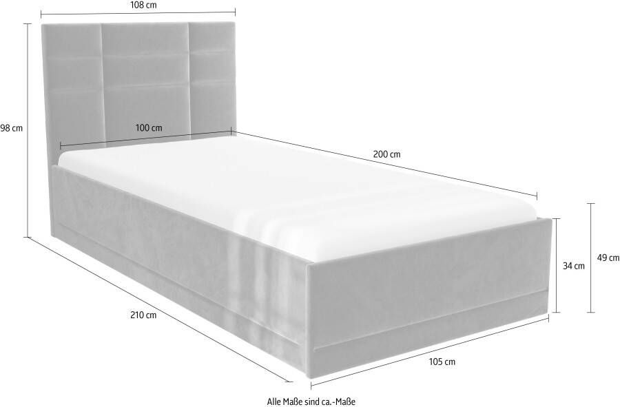 Westfalia Polsterbetten Gestoffeerd bed Praag keuze uit 3 matrastypes met of zonder bedlade - Foto 5